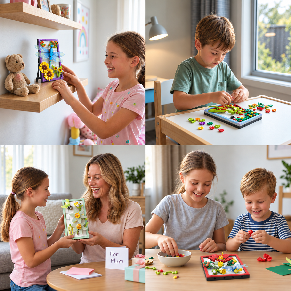 DIY 3D Nature Frame Building Blocks Set – Flowers & Insects
