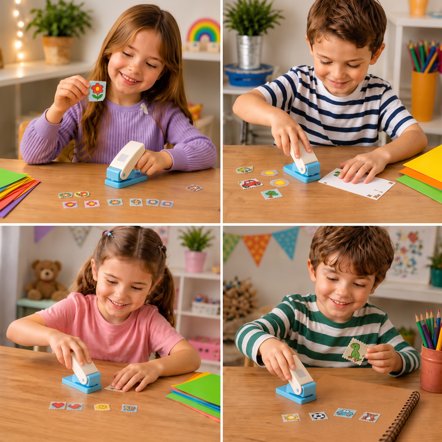 DIY Postage Stamp Paper Punch for Kids’ Arts & Crafts