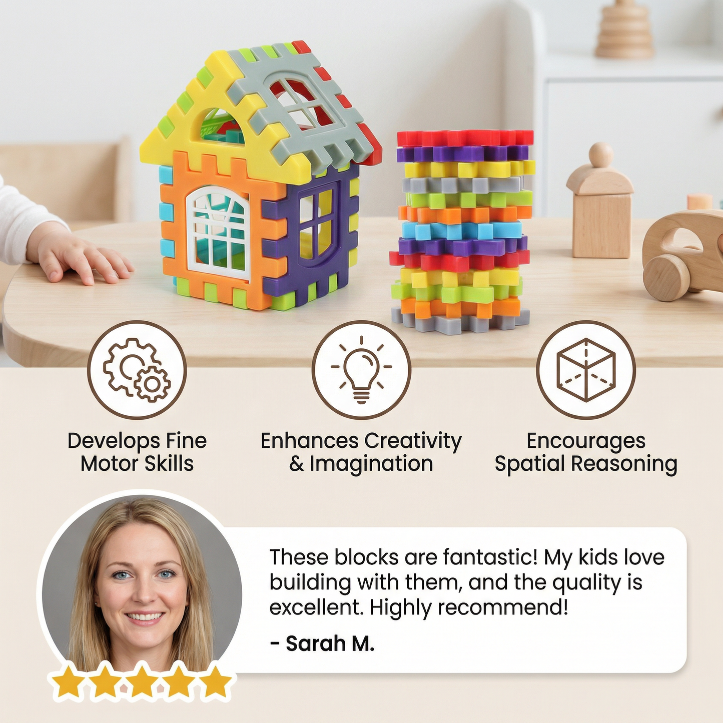 Montessori Window Building Blocks for Kids