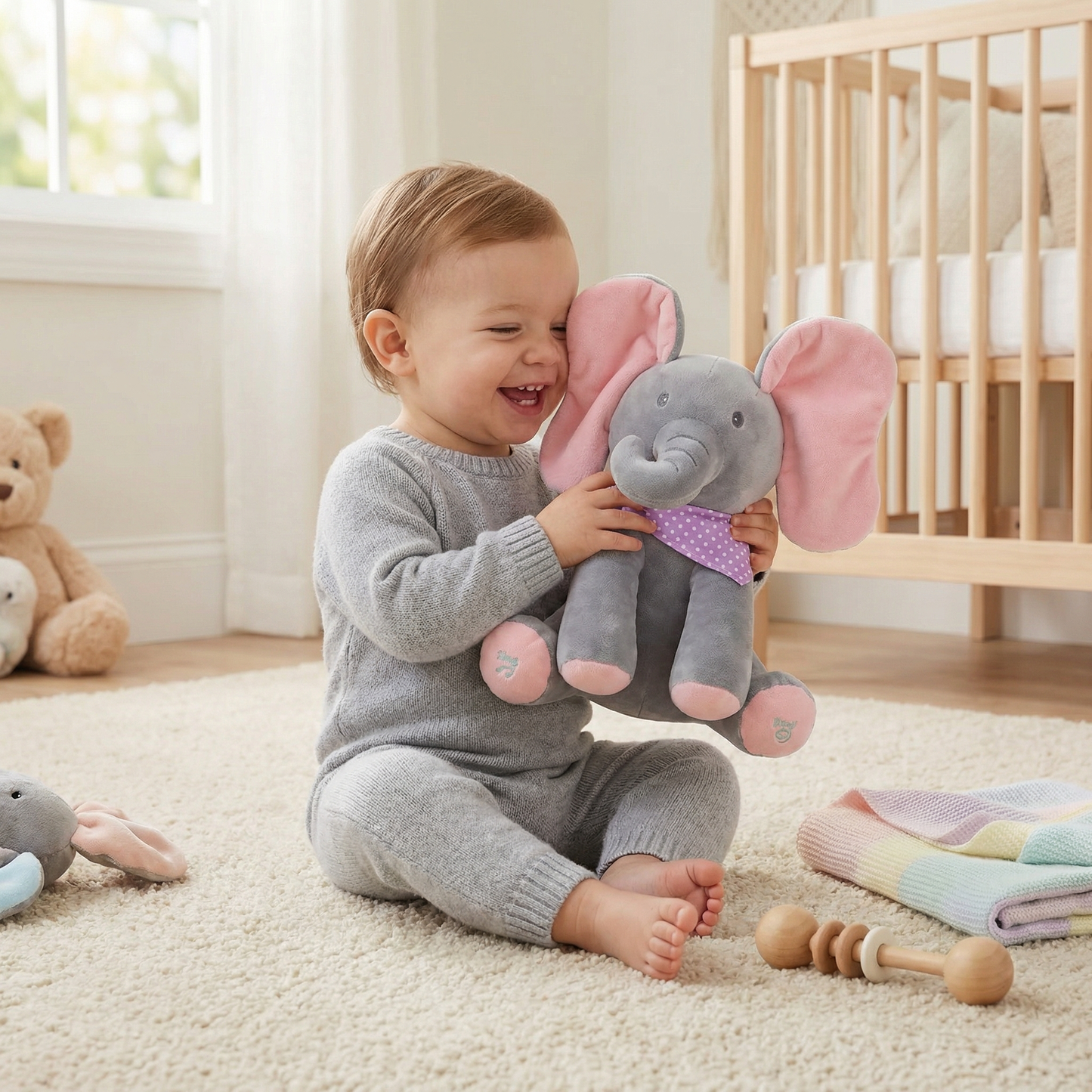 Peek-A-Boo-Elephant - Interactive Plush Toy