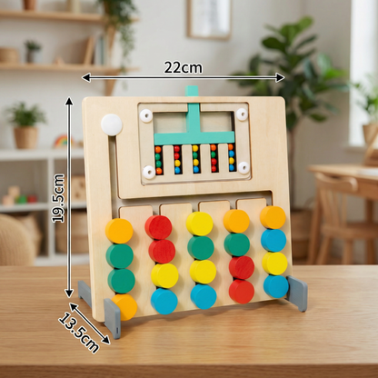 Wooden Four-Colour Logic Sorting Game – Montessori Learning & Thinking Toy for Kids