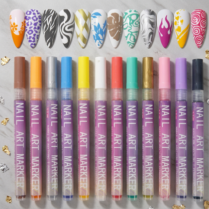 Nail Art Marker Set with Precision Tip – Acrylic Pens for Detailed Nail Designs